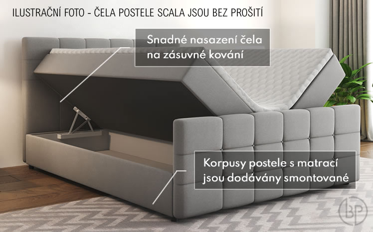 Rohové spoje a montáž postele Scala